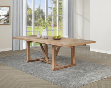 Middleton 106" Extension Leaf Dining Table - Natural Brown