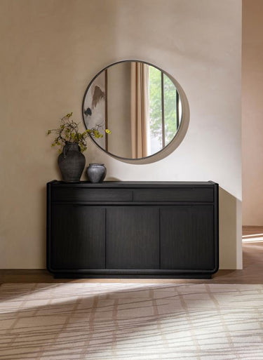 Leandro Curved Sideboard - Burnished Black