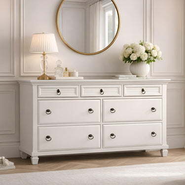 Winchester Farmhouse Seven Drawer Dresser - White