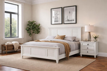 Winchester Farmhouse Panel Bed - White