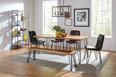 Sherman Live Edge Solid Wood Dining Bench