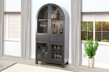 Sunny Designs Bar Cabinet w/Wine Rack - Black