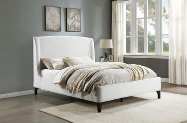 Mosby Wingback Upholstered Bed - White