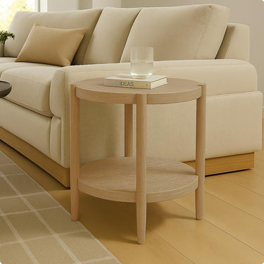 Sinclair 24" Round End Table - Natural