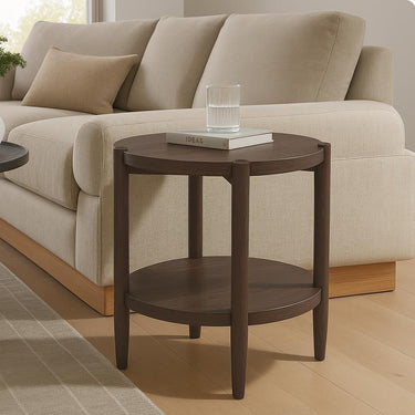 Sinclair 24" Round End Table - Walnut