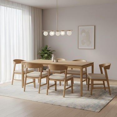 Cove Rectangular Dining Table - Light Oak