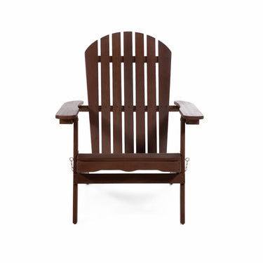 Solid Wood Folding Adirondack Chair - Dark Walnut