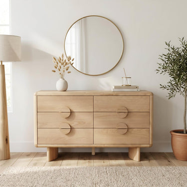 Gabriel Modern Rounded Edge Dresser - Light Oak