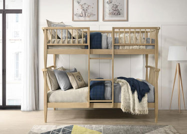 Abram Windsor Style Twin Over Twin Bunk Bed - Almond