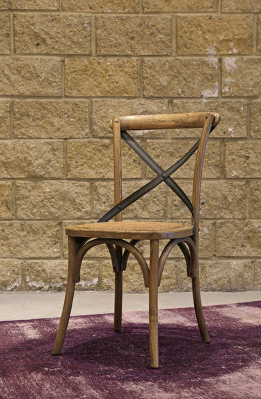 Cross Back Chair - Natural Rustic