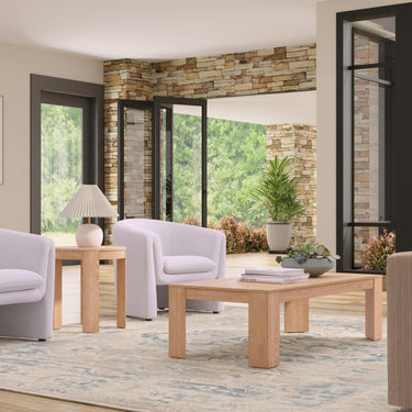 Carter Round End Table - Natural