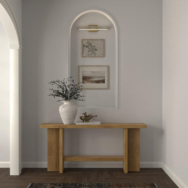 Donte 70" Console Table - Oak Finish