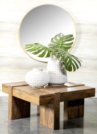 Samira Square Solid Wood Coffee Table - Natural Sheesham