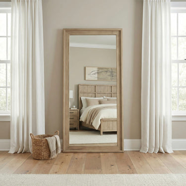 Proximity Place Oversized Floor Mirror - Barley Buff