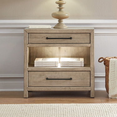 Proximity Place Bedside Chest w/Charging Station & LED - Barely Buff