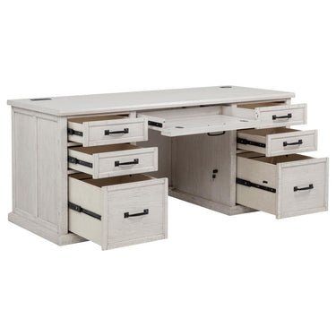 Altidore 68" Executive Double Pedestal Desk - Antique White