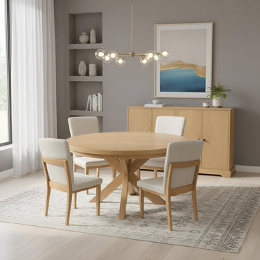 Griffin 48" Round X Base Dining Table - Natural