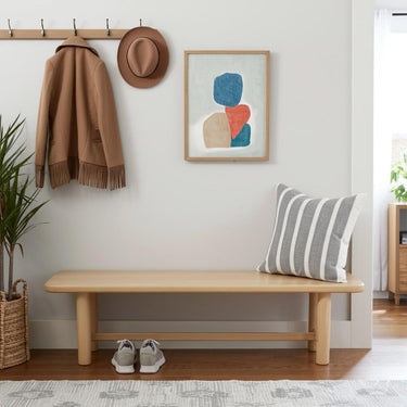 Hudson Rounded Corner Dining Bench - Natural