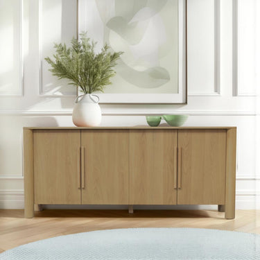 Hudson Rounded Corner Four Door Sideboard - Natural