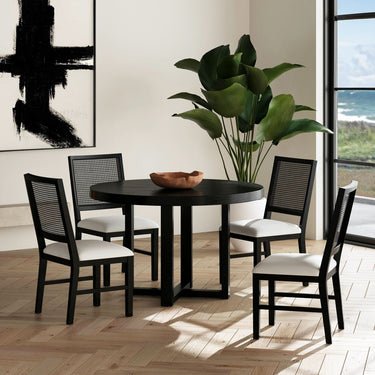 Bahama Breeze Rattan Back Dining Chair - Black