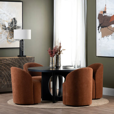 Wyndham 54" Round Dining Table - Black