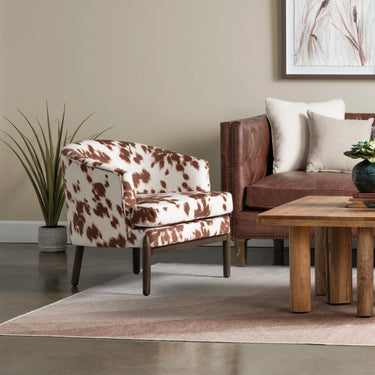 Chapman Cowhide Accent Chair - Brown/White