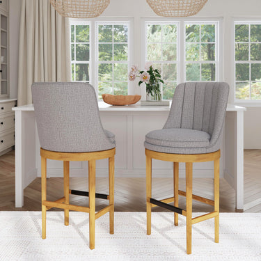 Carmen Swivel Bar Stool - Grey