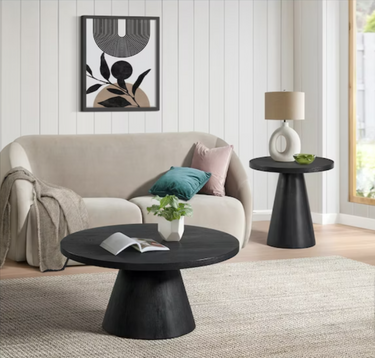 Portland 22" Round End Table - Black