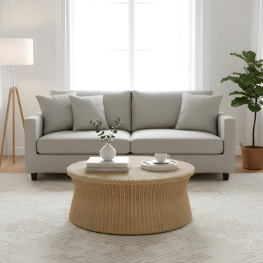Solaris Round Wicker Coffee Table - Natural