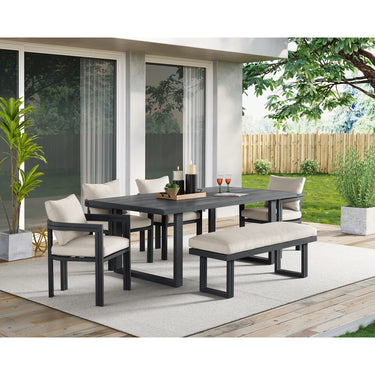Playa Outdoor Dining Chair - Black/Beige