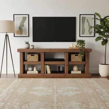 Sequoia 80" Open Cubby Console - Walnut