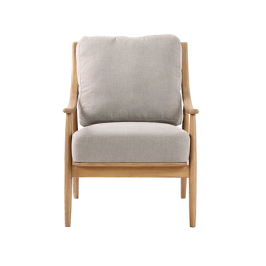 Kinsley Accent Chair - Light Linen/Natural Frame
