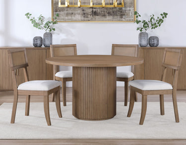 Colvin 52" Round Dining Table - Toffee