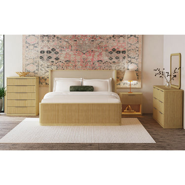 Sylvie One Drawer Nightstand w/LED - Natural