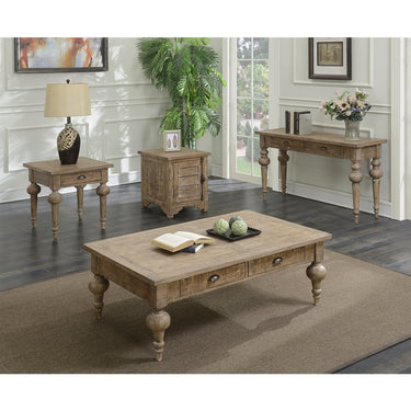 Interlude Collection Rustic Farmhouse Chairside Table