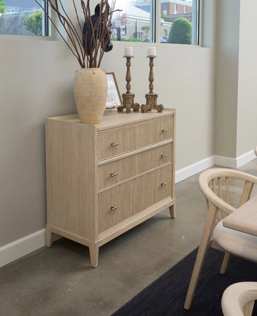 Carmella Three Drawer Bachelors Chest - Pebble Oak