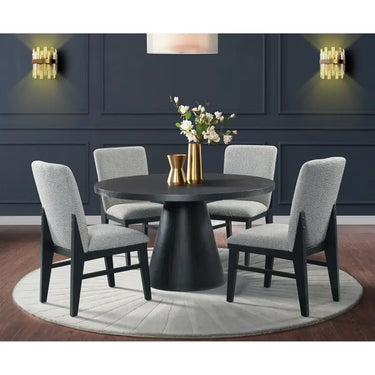 Portland 52" Round Dining Table - Black