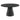 Portland 52" Round Dining Table - Black
