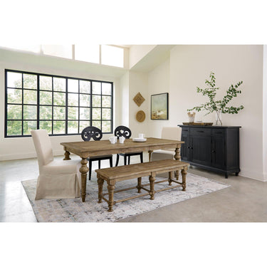 Sonora Farmhouse Extension Dining Table - Rustic Brown